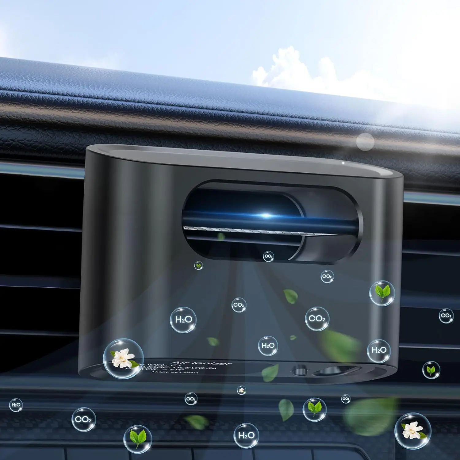 

Умный автомобильный очиститель воздуха с ионизатором - компактный, безфильтровый устранитель запахов (для дыма, запахов домашних животных и ЛОС), для авто