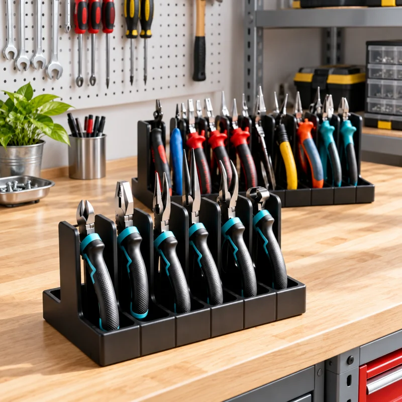 1 Stück – Mehrfach-Zangen-Organizer (6 oder 9 Fächer) – Werkzeug-Aufbewahrungsschale zur Organisation von DIY-Hardware-Werkzeugen – Detail 5