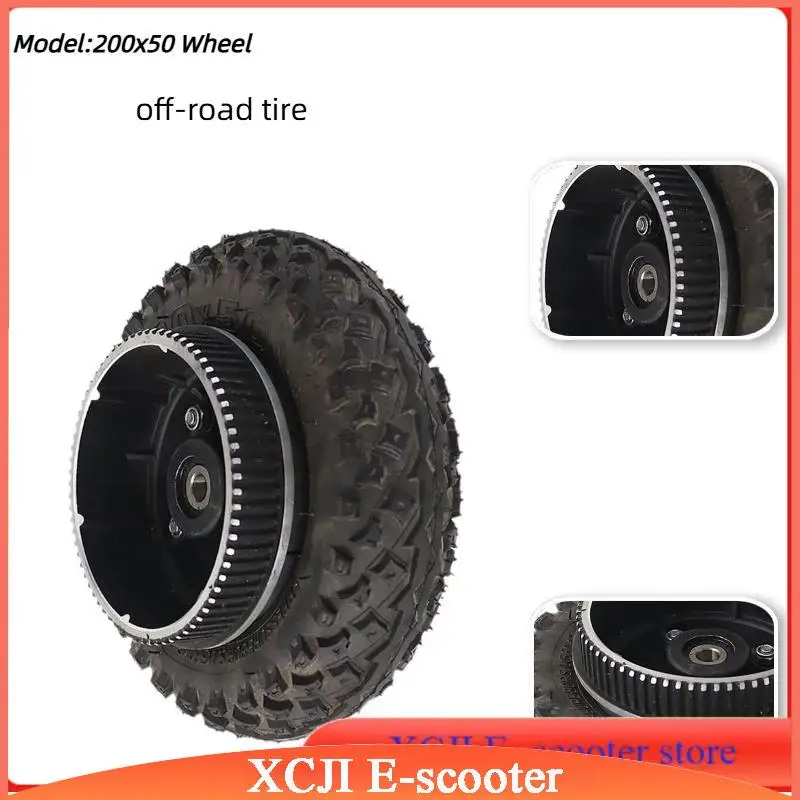 8-inch wheels with 200x50 inflatable off-road tires, equipped with rear pulleys, suitable for scooters