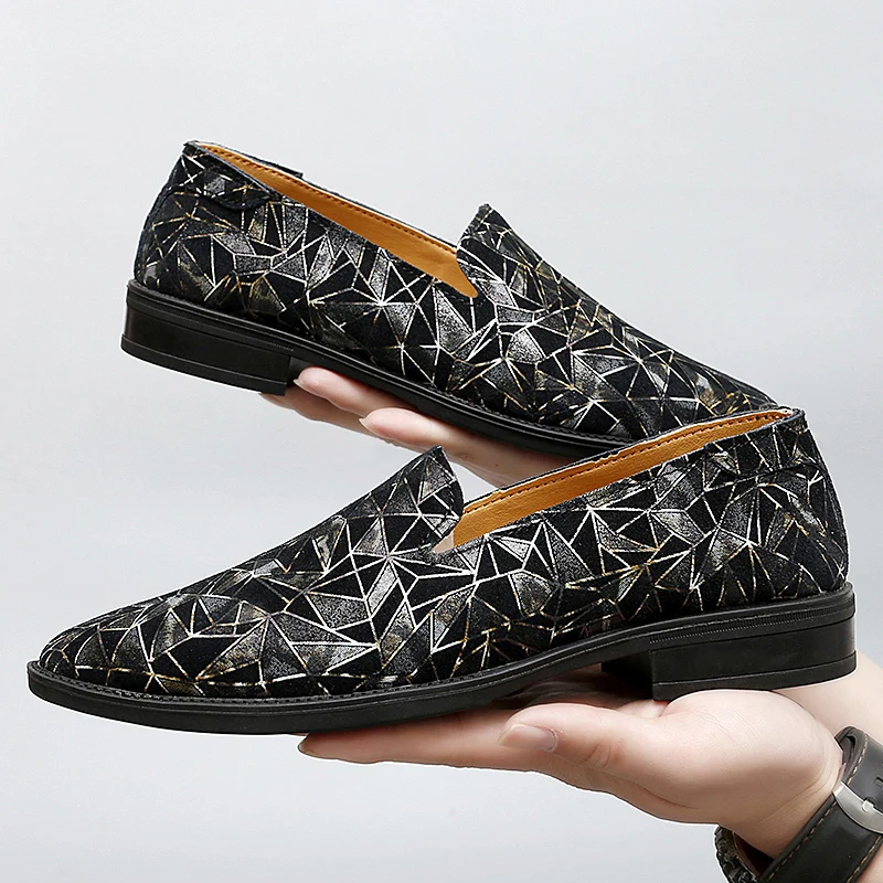 ربيع الخريف الأعمال حذاء رجالي غير رسمي مطبوعة تنفس خفيفة الوزن مريحة شخصية أحذية عصرية الشباب