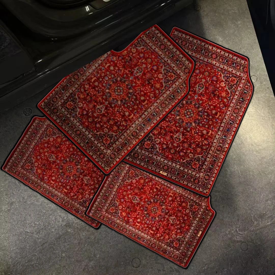 Persia Style Set of Floor Mat Universal Size Car Foot Mat Bohemian Retro Washable Rugs for Bedroom Home Anti-slip Soft Carpet