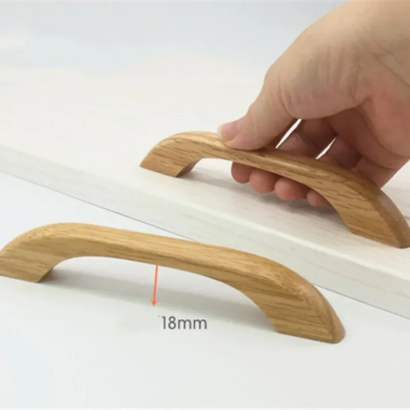 Cabinet Drawer Wood Solid Wood Handle Modern And Simple European Style Wardrobe Door Handle Wooden Single Hole Cabinet Handle