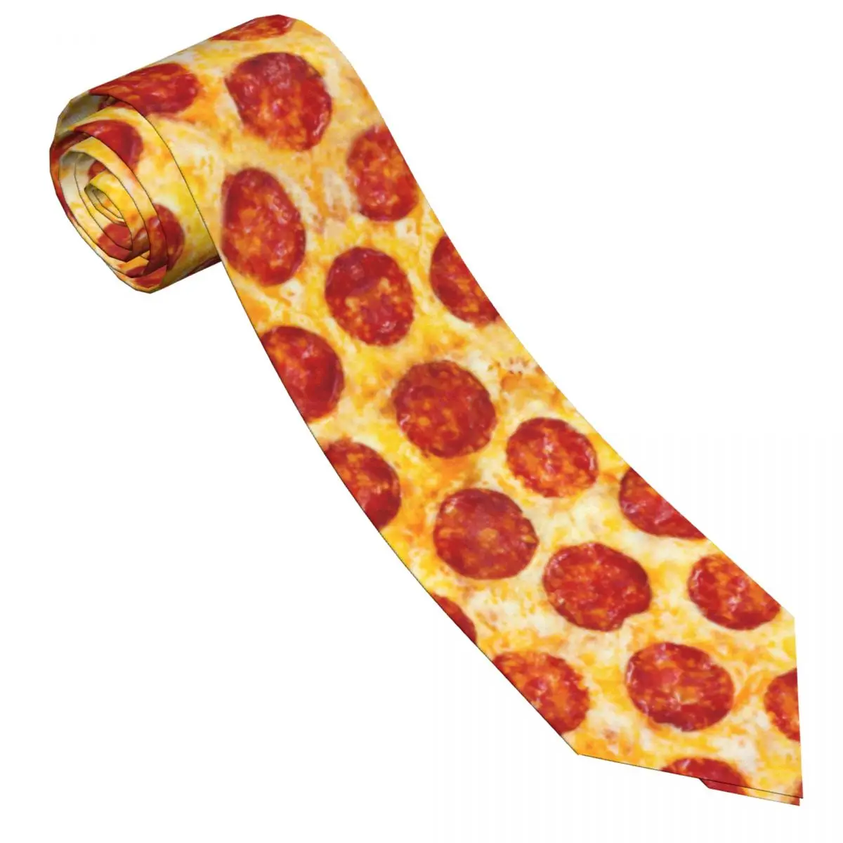 Mens Tie Slim Skinny Pepper Pizza Necktie Fashion Necktie Free Style Men Tie Party Wedding