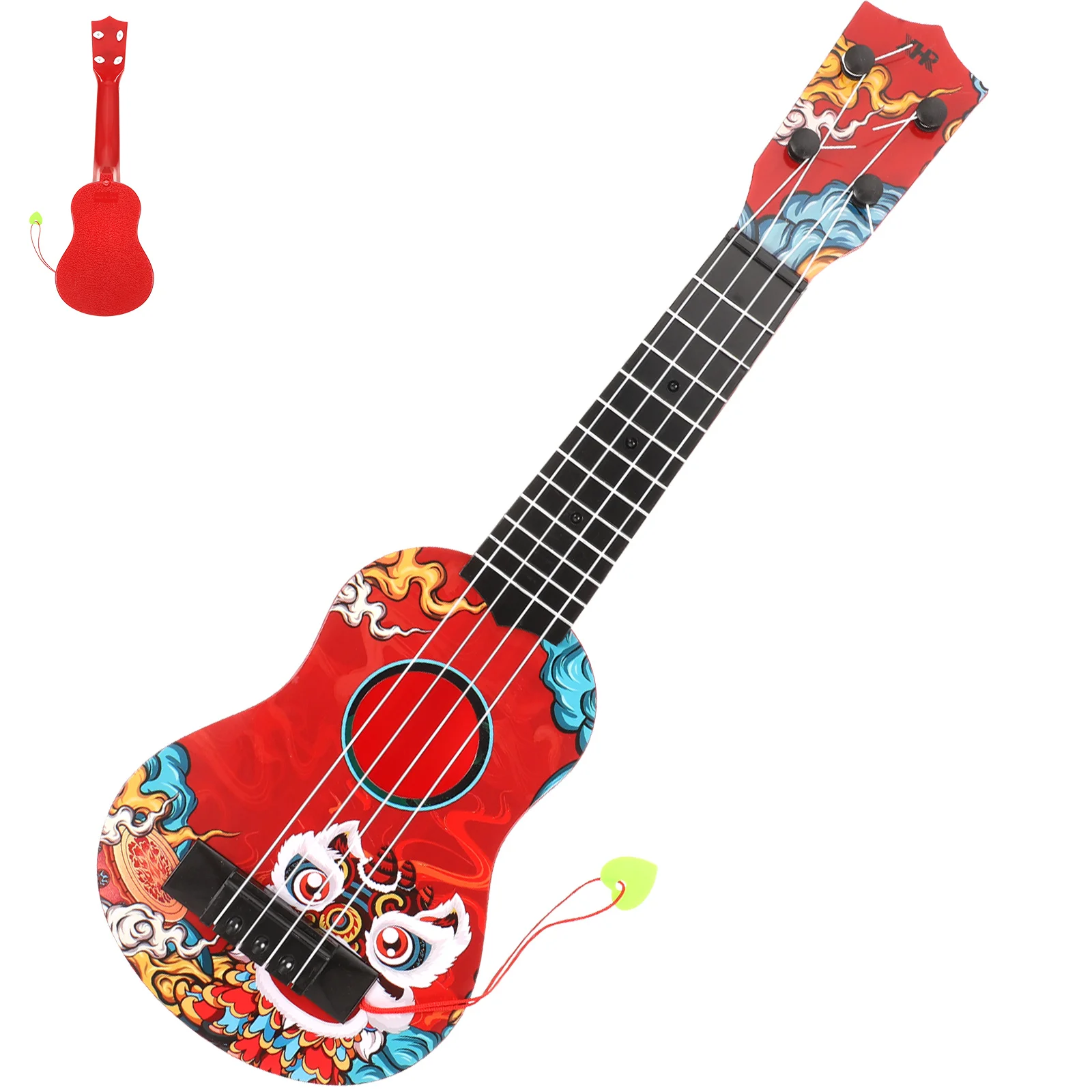 Ukulele dla dzieci na prezent Model zabawka dla malucha początkująca gitara dla dzieci wczesna edukacja zabawki symulacyjne zabawka