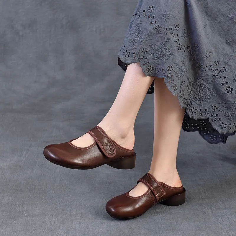 ماري جين باوتو يرتدي نصف شباشب للنساء للربيع والصيف نمط جديد مسطح القاع هاكن مبرد خارجي