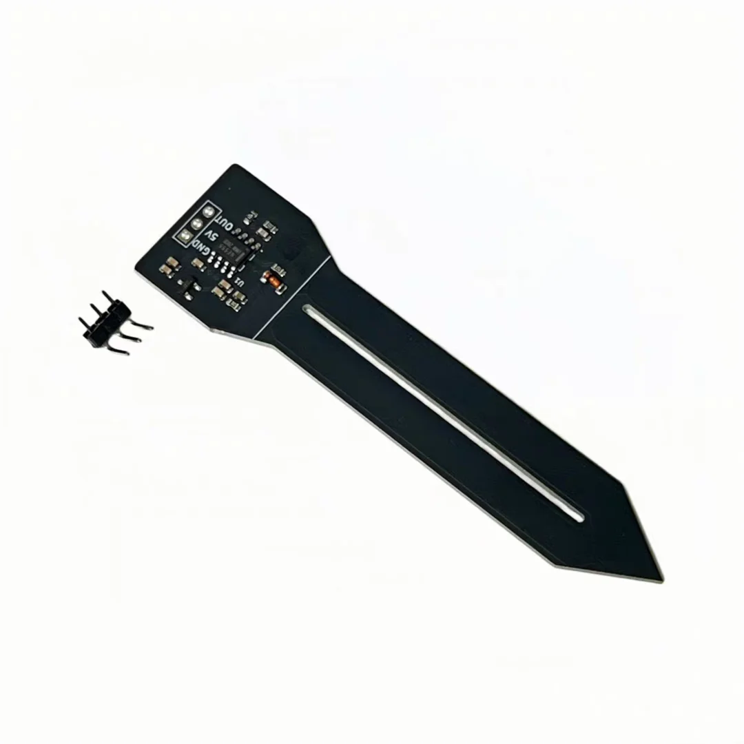 Capacitive soil moisture sensor is not easily corroded and works with a wide voltage analog quantity