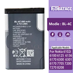 BL4C BL 4C BL-4C Rechargeable Original Phone Battery For Nokia 6100 6125 6136 6170 6300 6301 6102i 6170 7705 7200 7270 8208