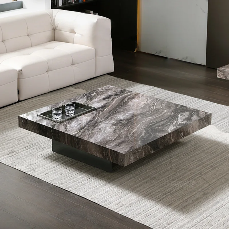 Slate coffee table Square household living room Small apartment Atmospheric coffee table