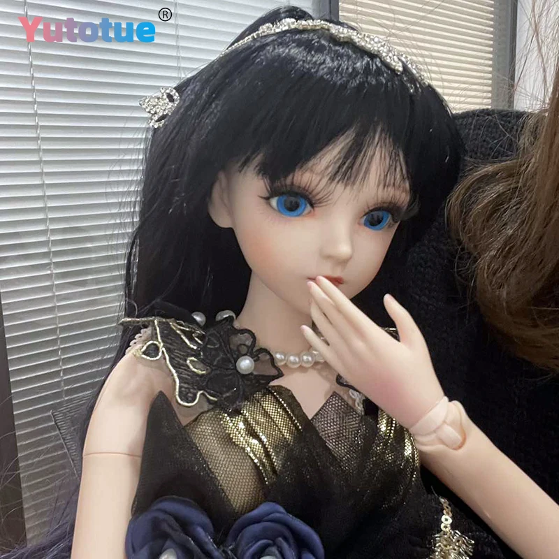 ตุ๊กตา YUTOTUE ของขวัญสำหรับเด็กผู้หญิง ตุ๊กตา BJD ขนาด 1/3 สูง 60 ซม. ตุ๊กตาผู้หญิงพร้อมชุดแต่งหน้า ดวงตา และเสื้อผ้าครบชุด