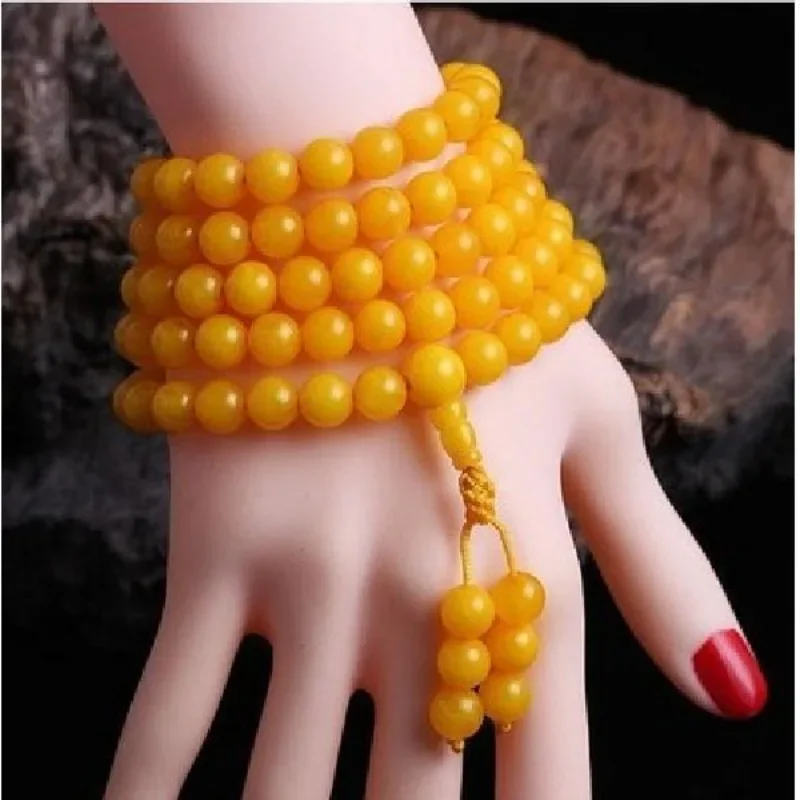 

Amber Beeswax Bracelet Chicken Oil Yellow Old Beeswax Bracelet Bracelet