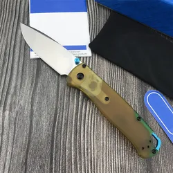 NEW Folding Knife BM 535 High Quality D2 Blade PEI Handle Tactical Survival Knife Outdoor EDC Camping Hiking Fishing Tool