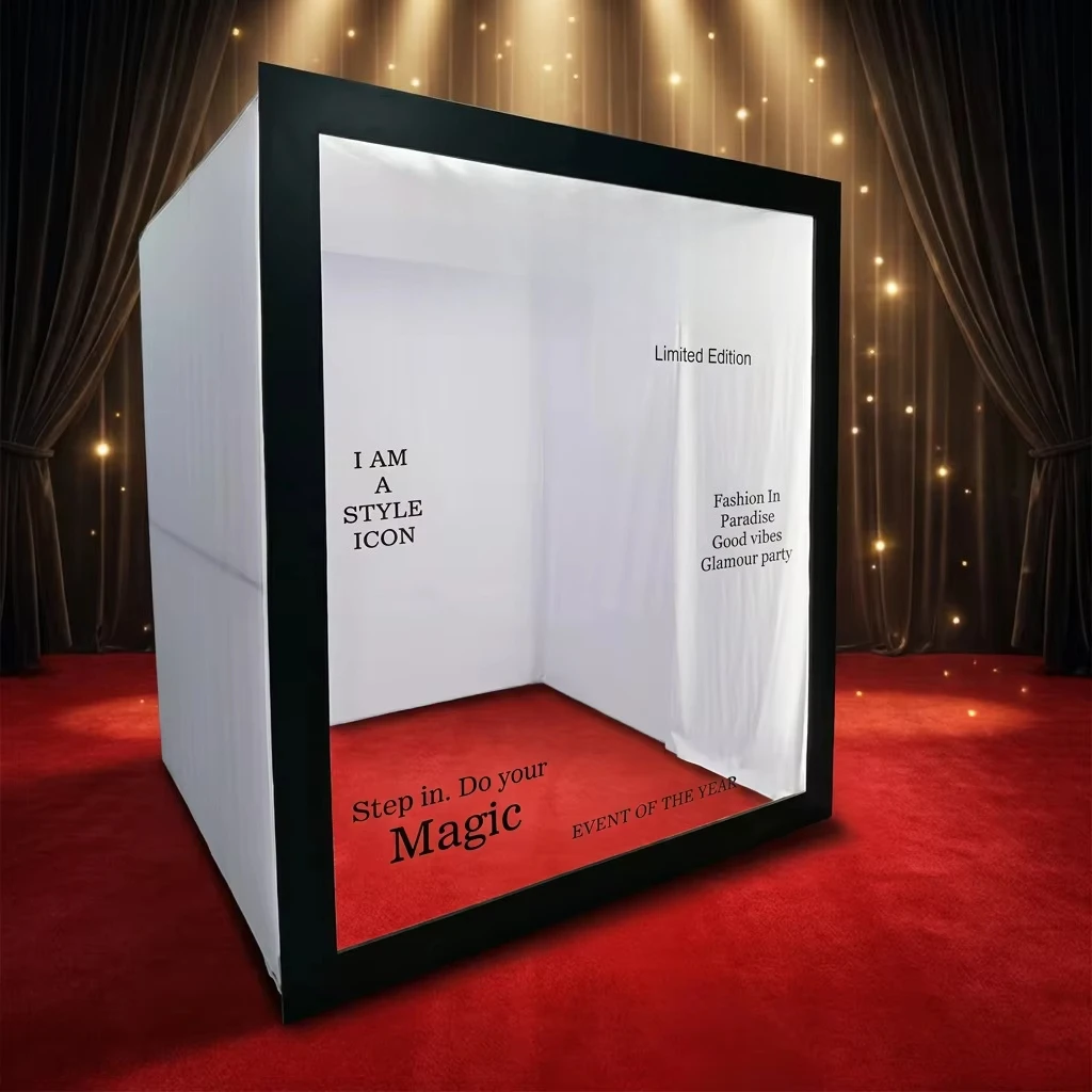 200 * 200 * 230Cm magazine photo booth box, suitable for wedding parties, LED background