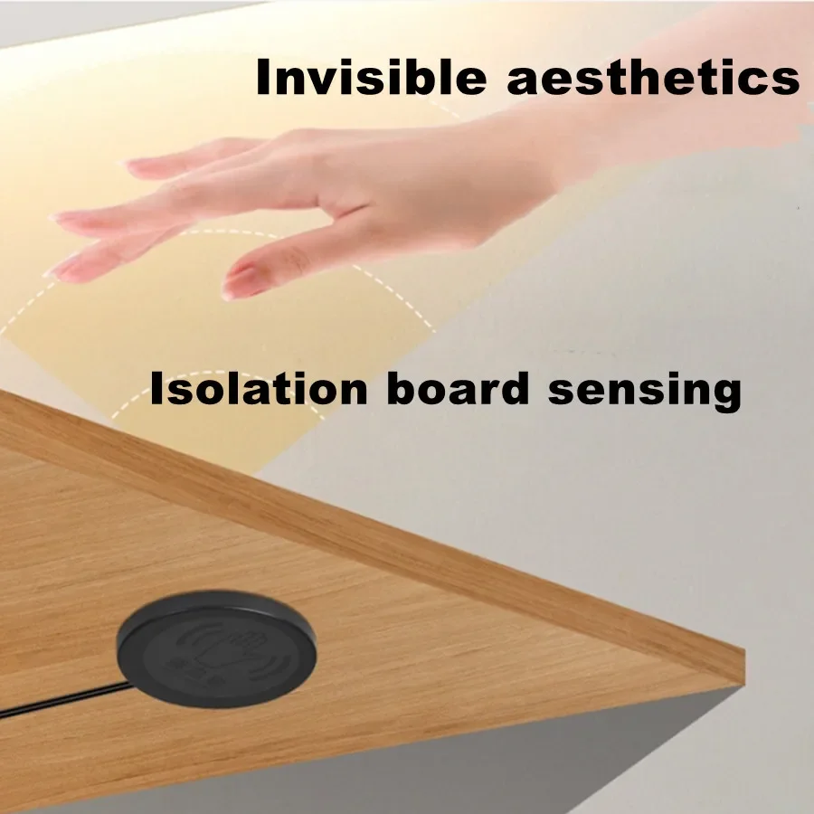 Sweep Dimmer Sensor Penetrating Switch 12V Wood Panel Touch Switch LED Dimmable Touch Sensing Hidden for Wood Home lighting