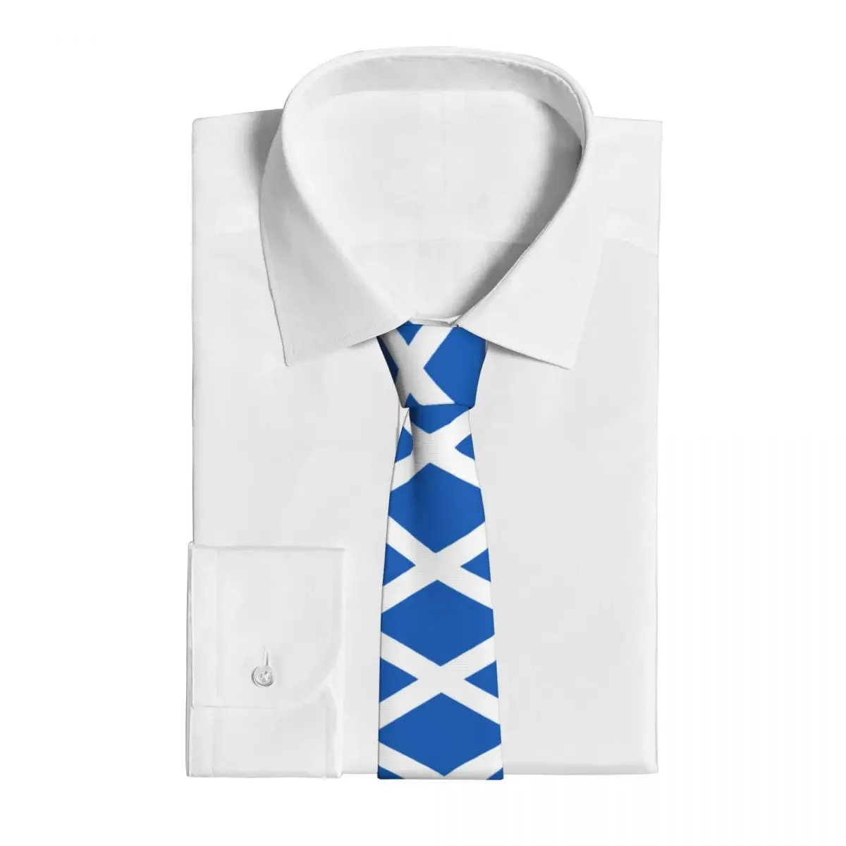 Corbata delgada de poliéster con bandera de Escocia para hombre y mujer, corbata de cuello ancho de 8 cm, accesorios de boda, regalo