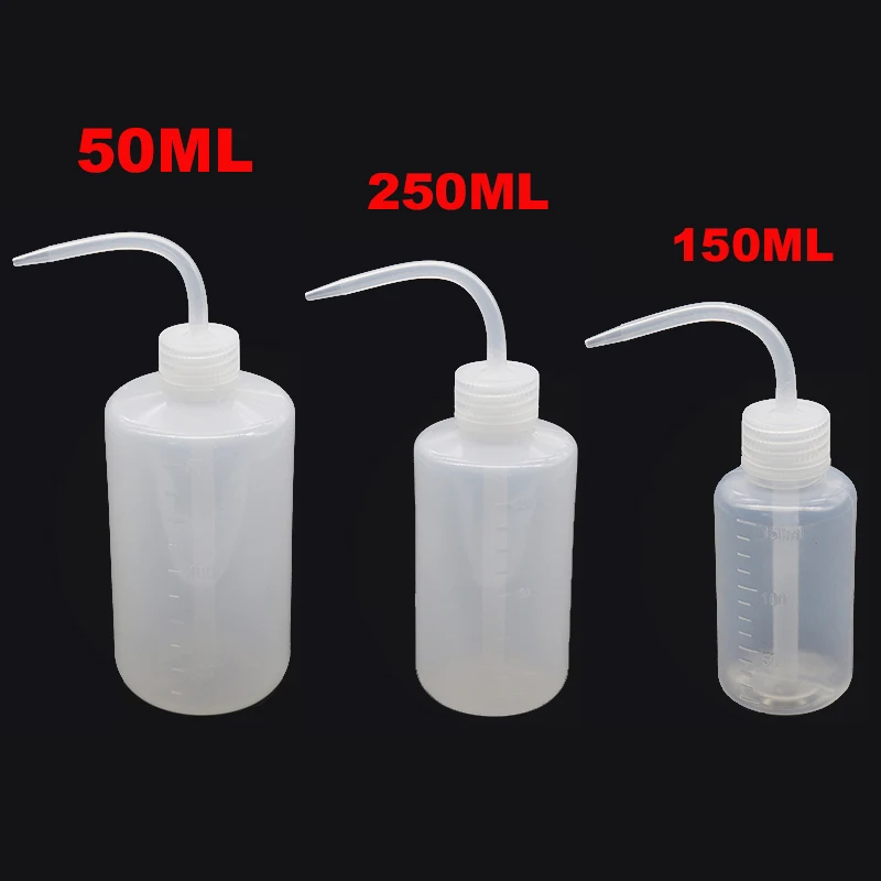 150/250/500ML Capacity Tattoo Cleaning Transparent White Plastic Green Soap Squeeze Bottle Laboratory Equipment Measuring Bottle