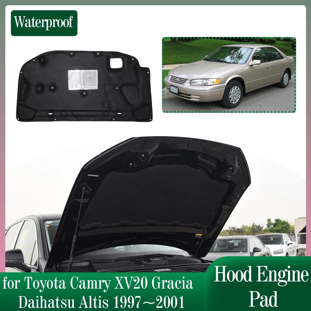 Hood Engine Insulation for Toyota Camry XV20 Gracia Daihatsu Altis 1997~2001 Soundproof Heat Cotton Pad Liner Cover Accessories