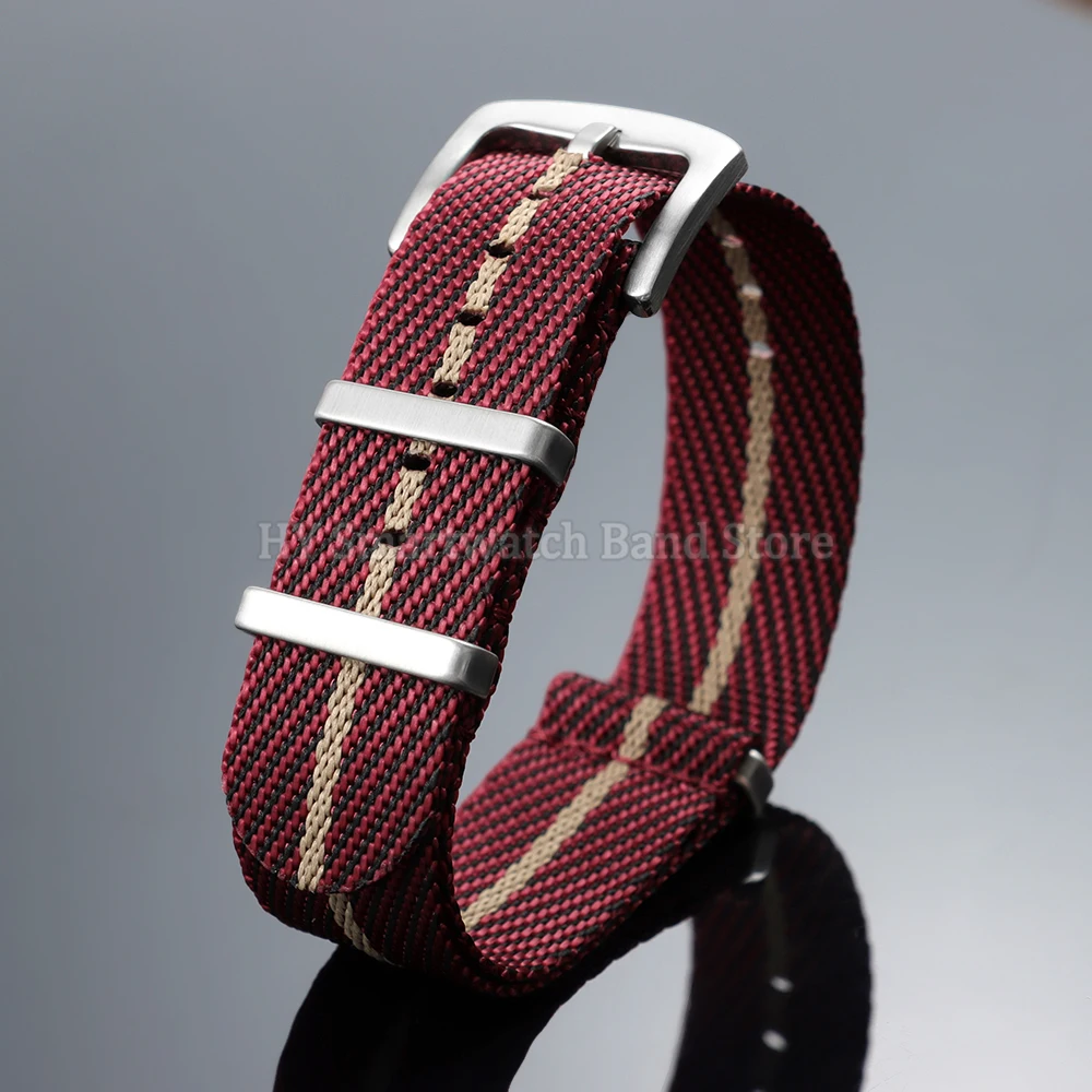 Hochwertiges Nylon-Uhrenarmband für Omega Seamaster 007 für Samsung für Seiko Militär-Armband 20 mm 22 mm weiches Nylon-Armband
