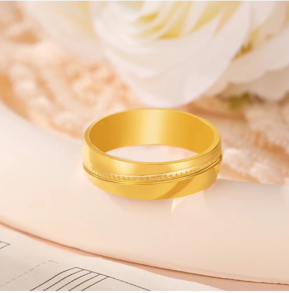 COOLTIME 6MM Breite Minimalistischen Runde Ring Edelstahl Männer Einfache Hochzeit Band Ringe Schmuck Großhandel – Detail 9