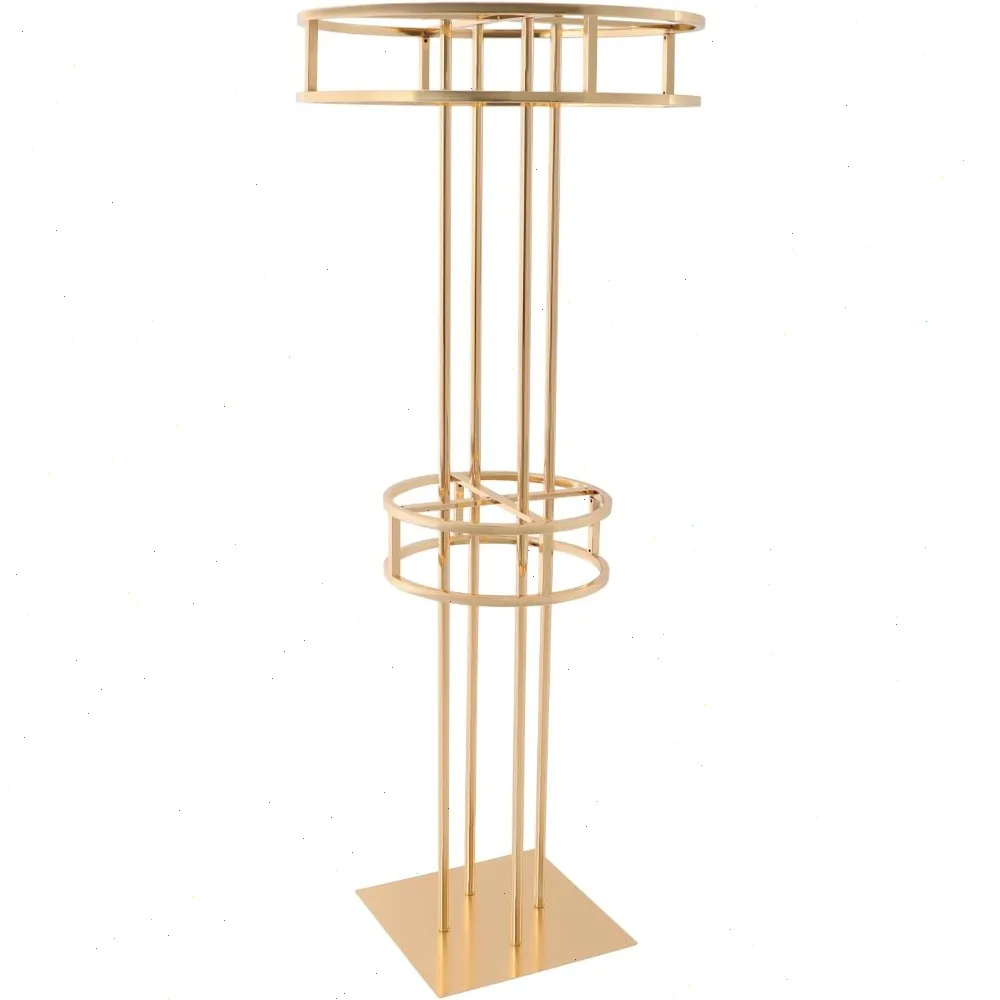 

51.18 Inches Tall Wedding Flower Stand,for Tables, Road Lead,2-Tier Gold Metal Flower Holder,for Home Party Wedding Decorations