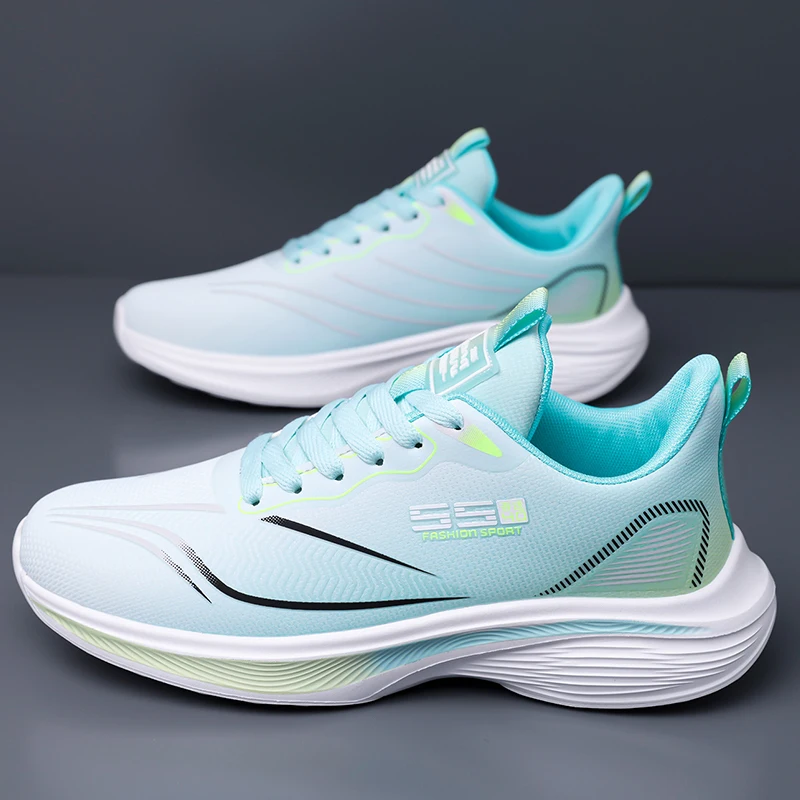 

Легкие всесезонные амортизирующие дышащие мужские кроссовки большого размера с градиентными блоками цветов, спортивные кроссовки