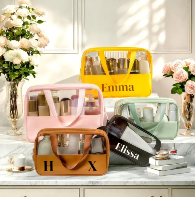 

Personalized embroidered makeup bag, Groomsmen Gifts, Engraved Dopp Kit,Travel Toiletry Bag,Large Capacity Cosmetic Bag