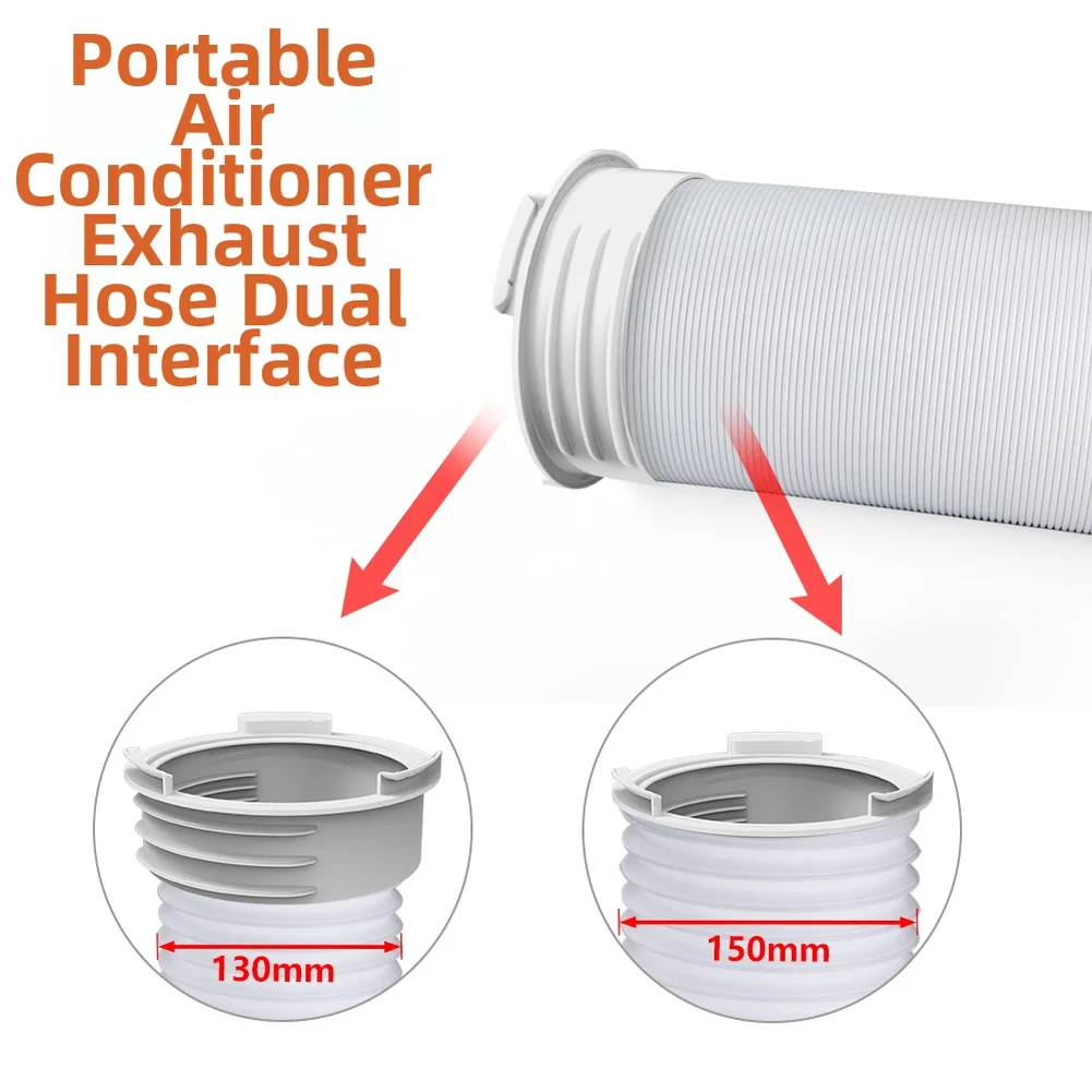 For Portable Air Conditioner Exhaust Connector Round Shape PVC Material for 130mm and 150mm Hose Compatibility