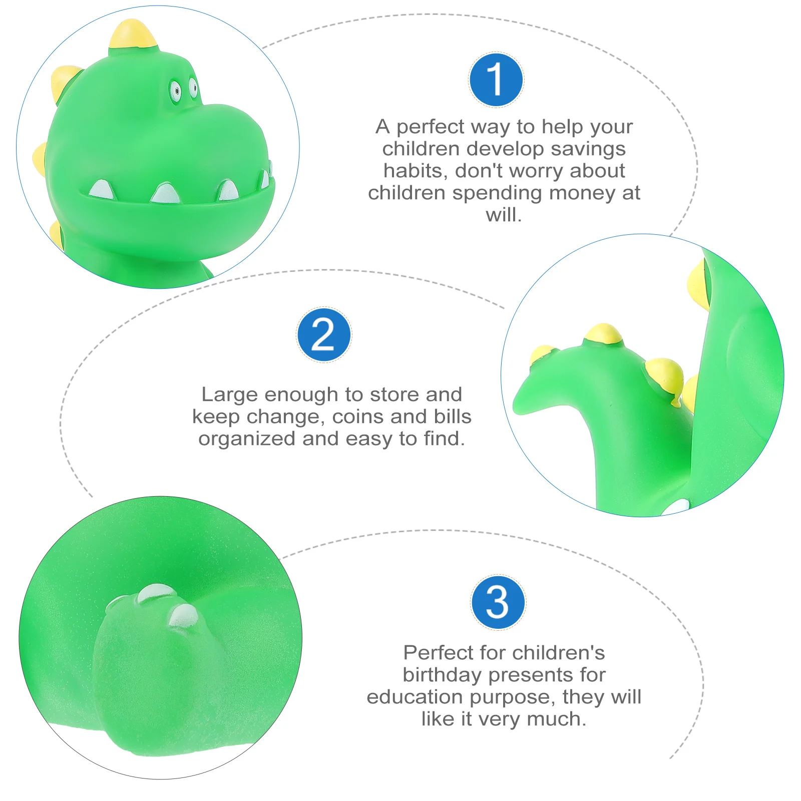 恐竜貯金箱愛らしい大きなクリエイティブな貯金箱子供用貯金箱小銭入れ装飾貯金箱誕生日プレゼント