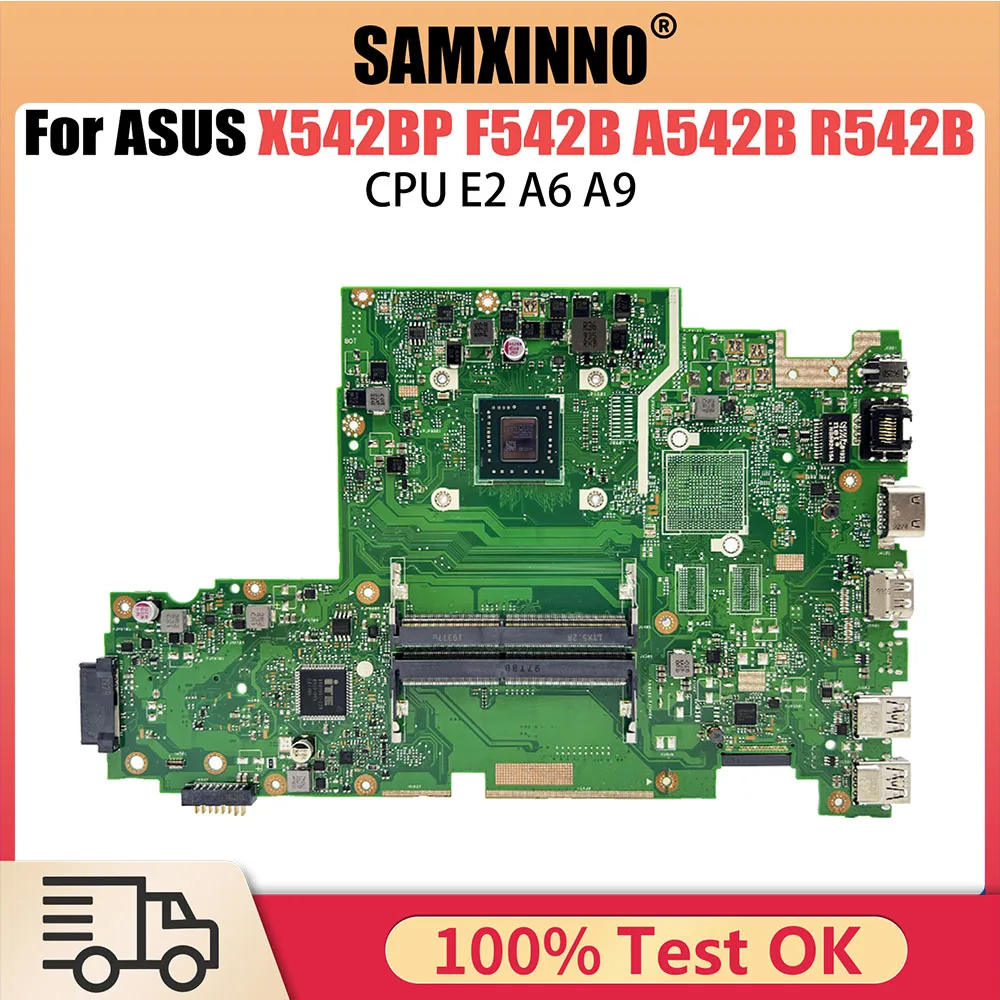 X542BP Laptop Motherboard E2-9000 A9-9420 for ASUS X542B A580B K580B X542BA Notebook Mainboard