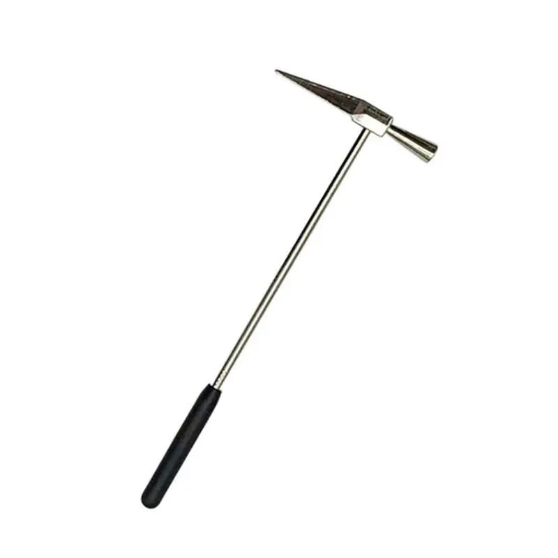 Geological Hammer with Pointed Tip & Rubber Grip, 16.3cm/ 15.8cm Alloy Geologist Hammer Masonry Hammer