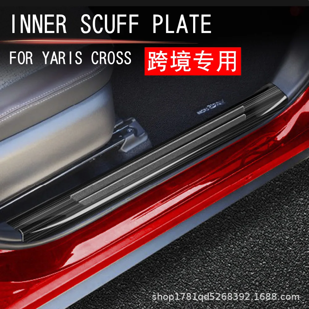 

Car Accessories For Toyota Yaris Cross 2020 2021-2023 Stainless Steel Interior Door Scuff Plate Trim Threshold Guard Cover