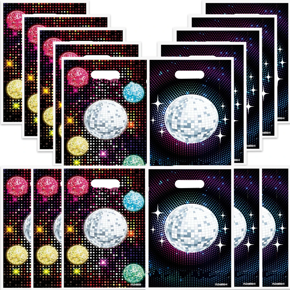 30 Uds. Bolsas de regalo para fiesta de discoteca, bolsa de dulces, bolsas de botín para fiesta infantil, suministros para recuerdos de fiesta de cumpleaños para niños y niñas, bolsas de regalo de Navidad