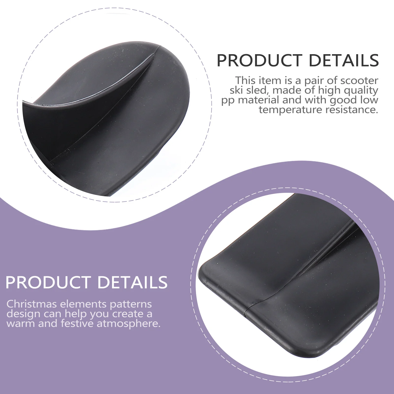 

1 Pair Snow Sled Ski Scooter Kit Cold Resistant Sled Board For Balance Cars Electric Scooters Winter Snow Riding Dual Use Ski