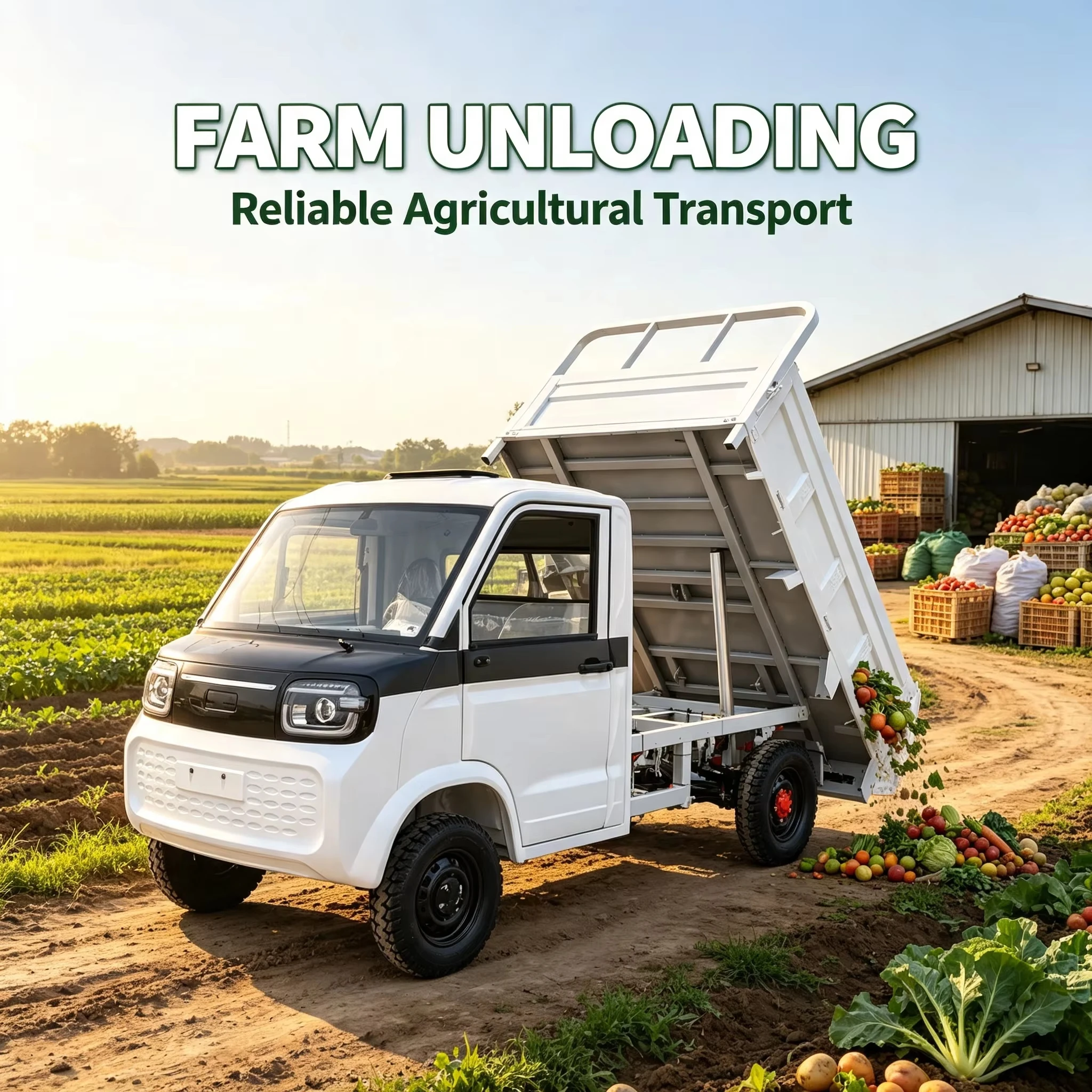 2-Seat pickup, new energy electric pickup, electric micro-freight truck, low-cost pickup in China