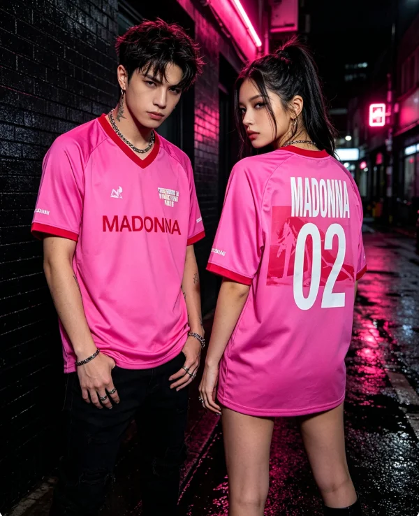 Sommer 2026 Madonna Onfessions II Jersey Fußball T-Shirt Herren Freizeit-Shirt Familien-Matching Kurzarm-Oberteil – Detail 5