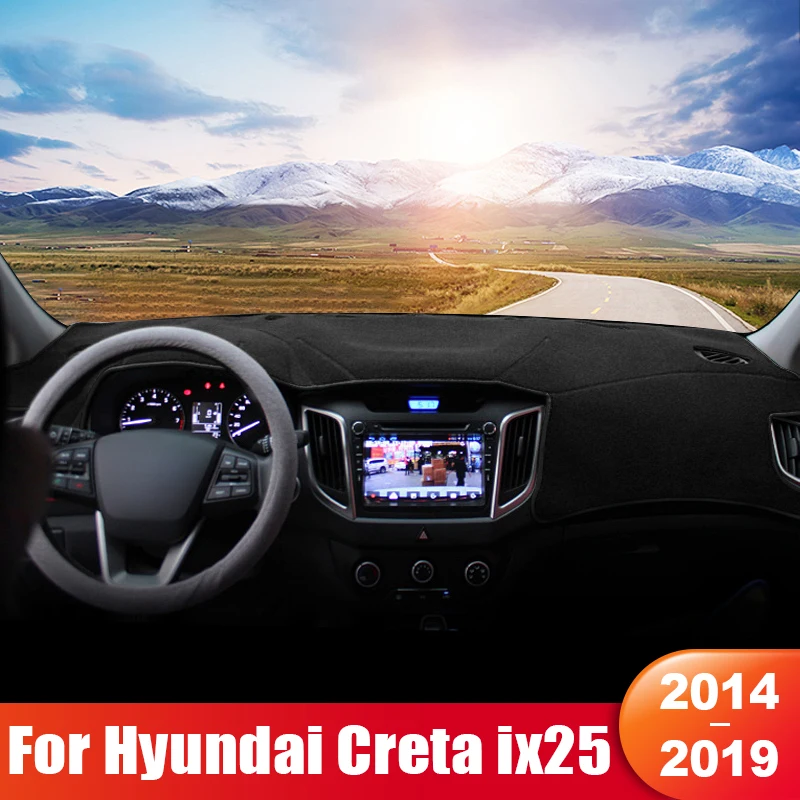 

For Hyundai Creta ix25 2014 2015 2016 2017 2018 2019 Car Dashboard Sun Shade Cover Instrument Panel Mat Non-slip Pad Accessories