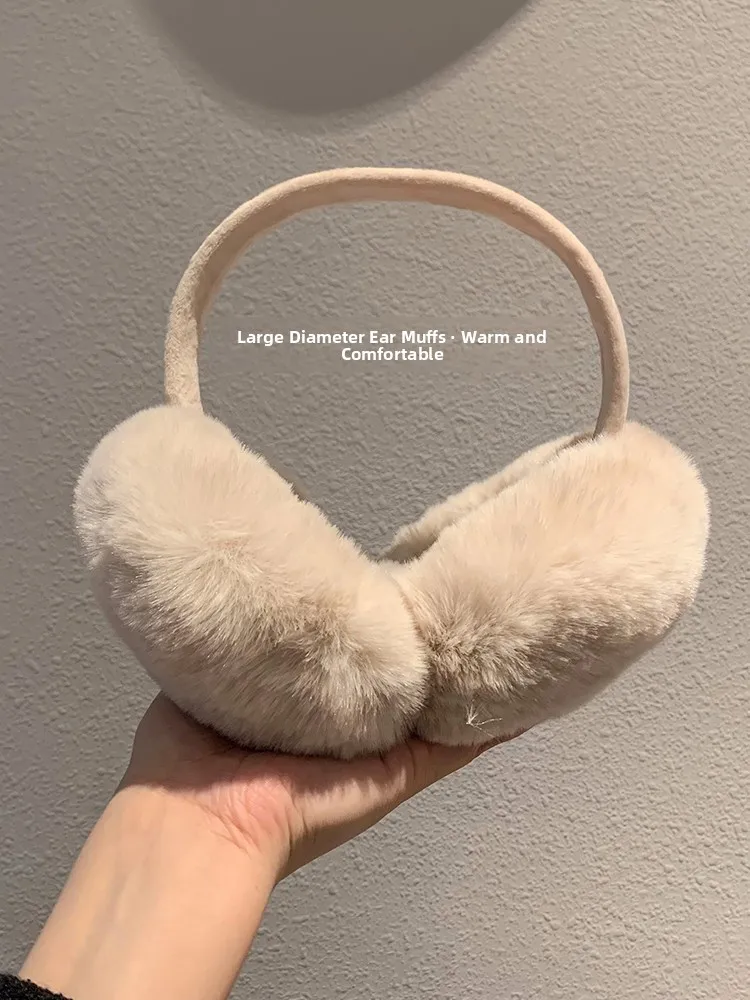 Winter Ear Muffs Women's Cute Plush Warmth Pure Color Windproof Cold Proof Cycling Ear Cover Student Anti-freeze Ear Protection