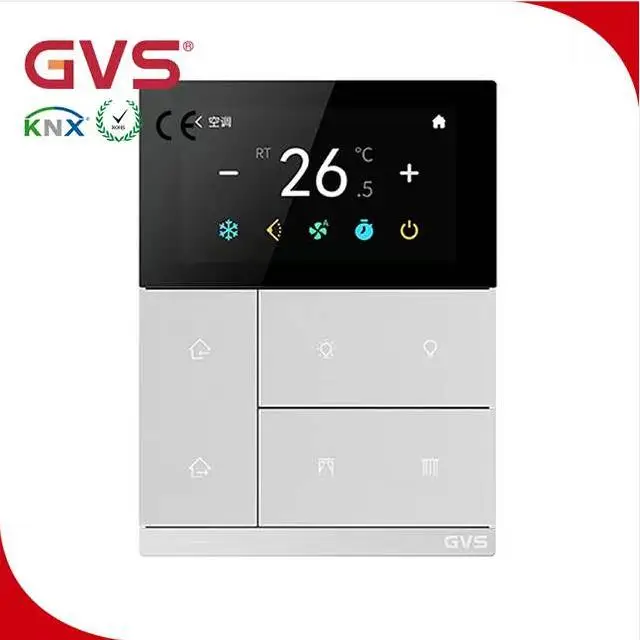 2022 NEW KNX EIB GVS Smart Home System Products Wall Switches Touch Screen WALTZ Panel Metal Plastic Gray Sliver Golden KNX