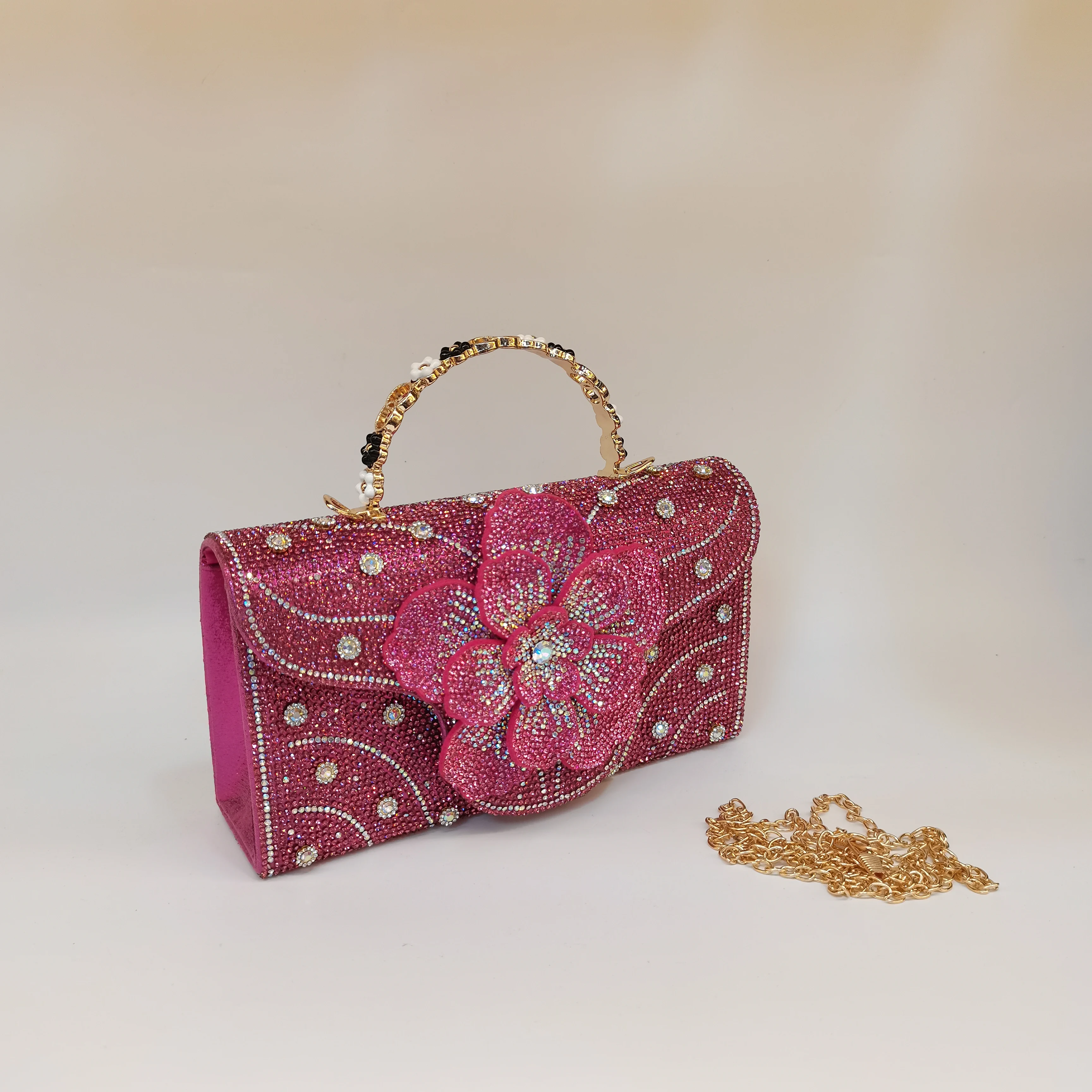 عالية الجودة أنيقة المرأة الماس مخلب مساء حقيبة يد سيدة فاخرة للحزب مستطيلة حجر الراين حقيبة F5-1128-2