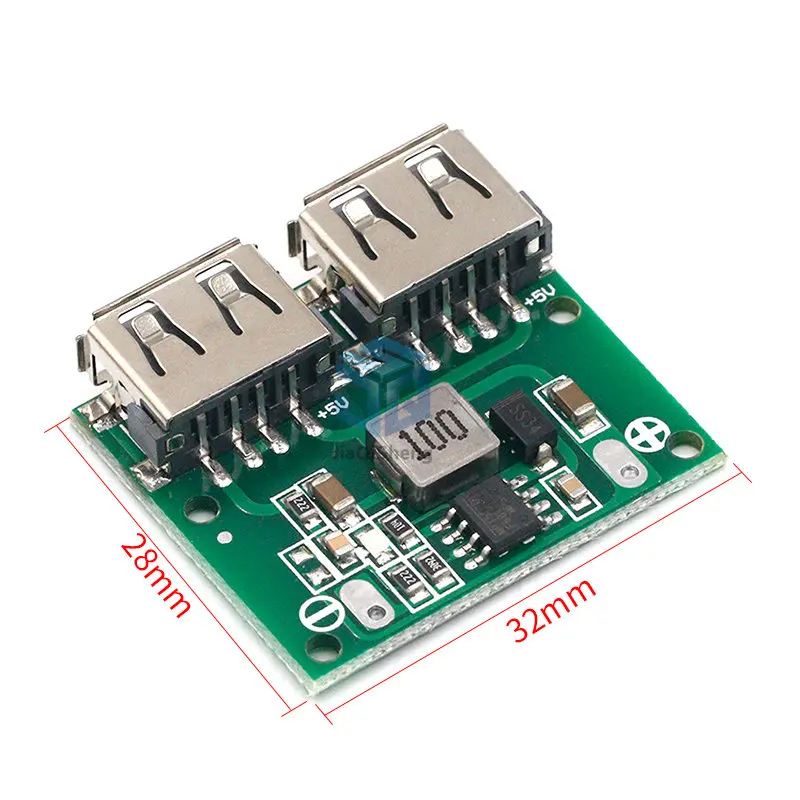 9V 12V 24V to 5V DC-DC Step Down Charger Power Module Dual USB Output Buck Voltage Board 3A Car Charge Charging Regulator 6-26V