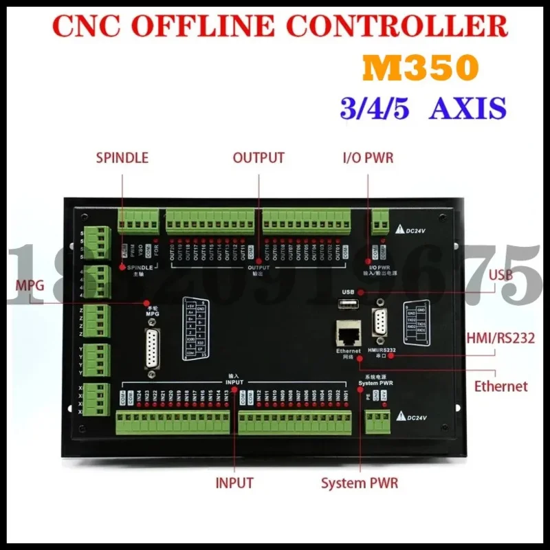 M350V2 Newly 3axis4axis5axis CNC Off-Line Controller Ddcs Expert Supports Tool Magazine /Atc Stepping Drive To Replace DDCSV3.1