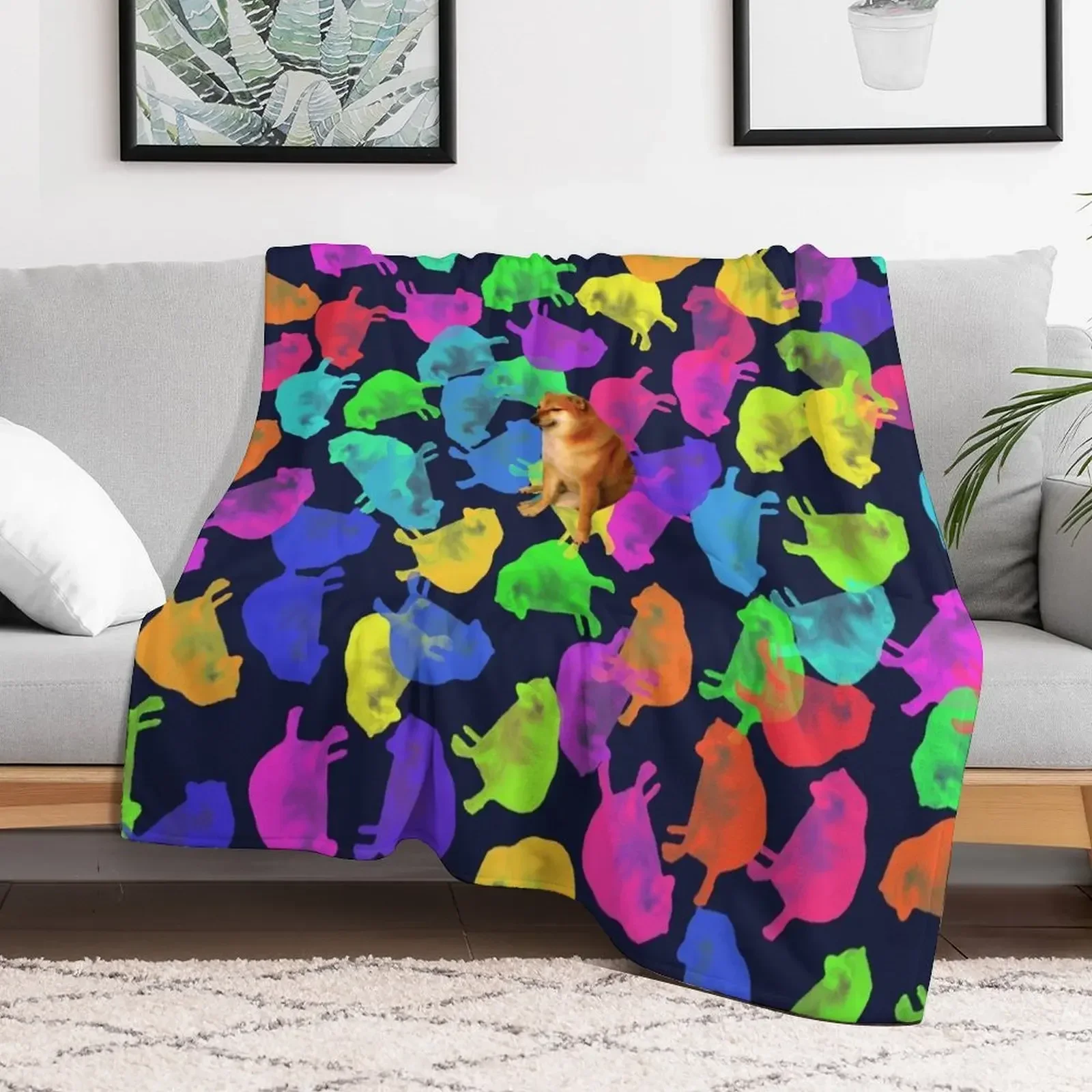 

Cheems ENERGY Throw Blanket Sofa Throw Furry Shaggy valentine gift ideas Blankets