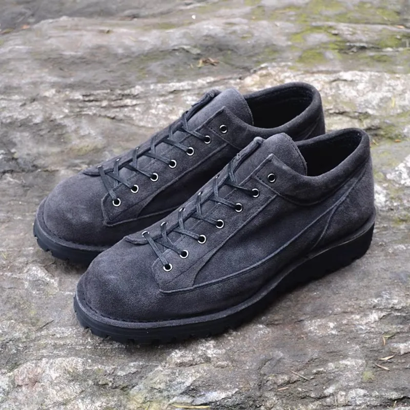 

Мужские повседневные туфли дерби ручной работы из натуральной кожи, водонепроницаемые, для активного отдыха, низкие, на шнуровке, с толстой подошвой, для походов