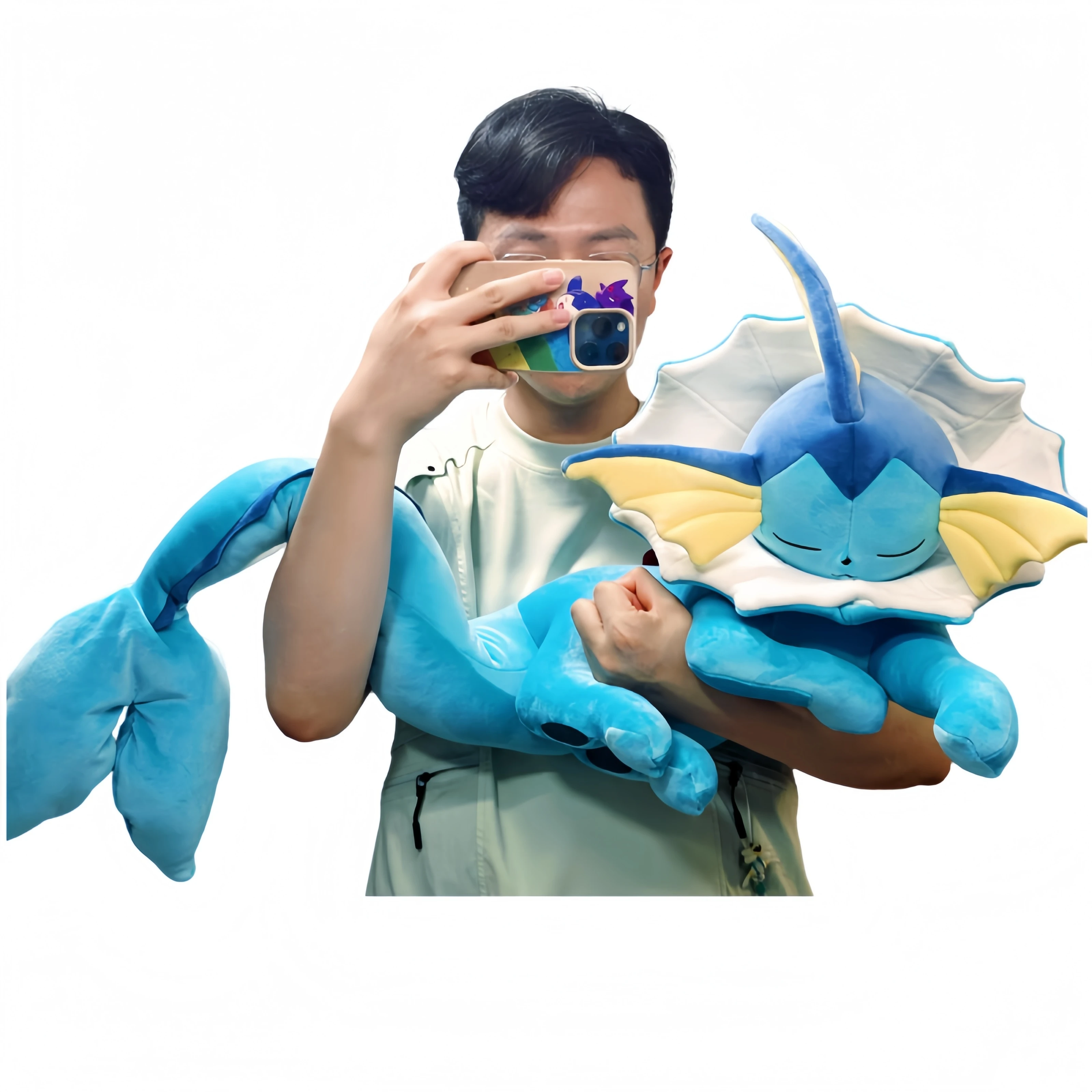 

Big Size Vaporeon Plush Eevee Evoli Sleep Plush Vaporeon Flareon Peluche Stuffed Toys Cartoon Soft Doll Gift
