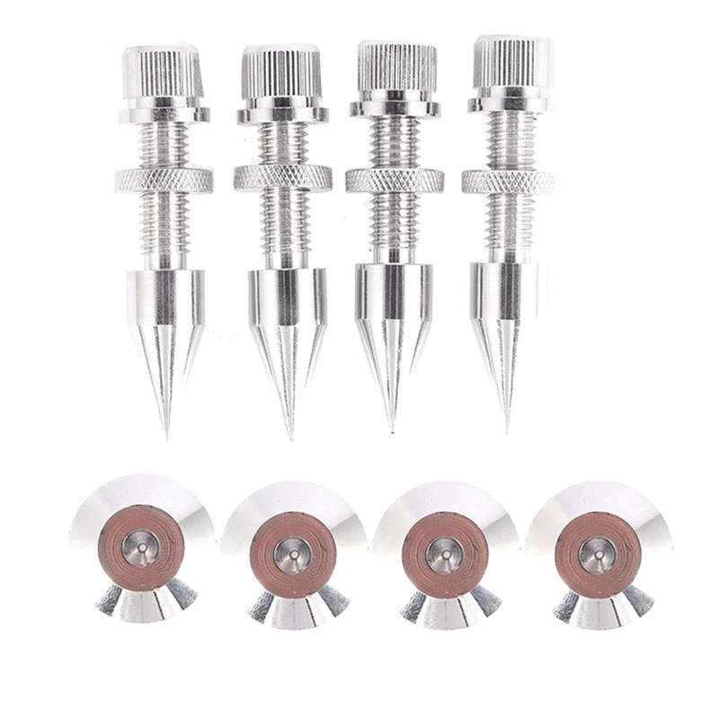 4 PCS/Set M8X60 HIFI Spikes Pure Copper Speakers Repair Parts Foot Nails Pads Stand Accessories