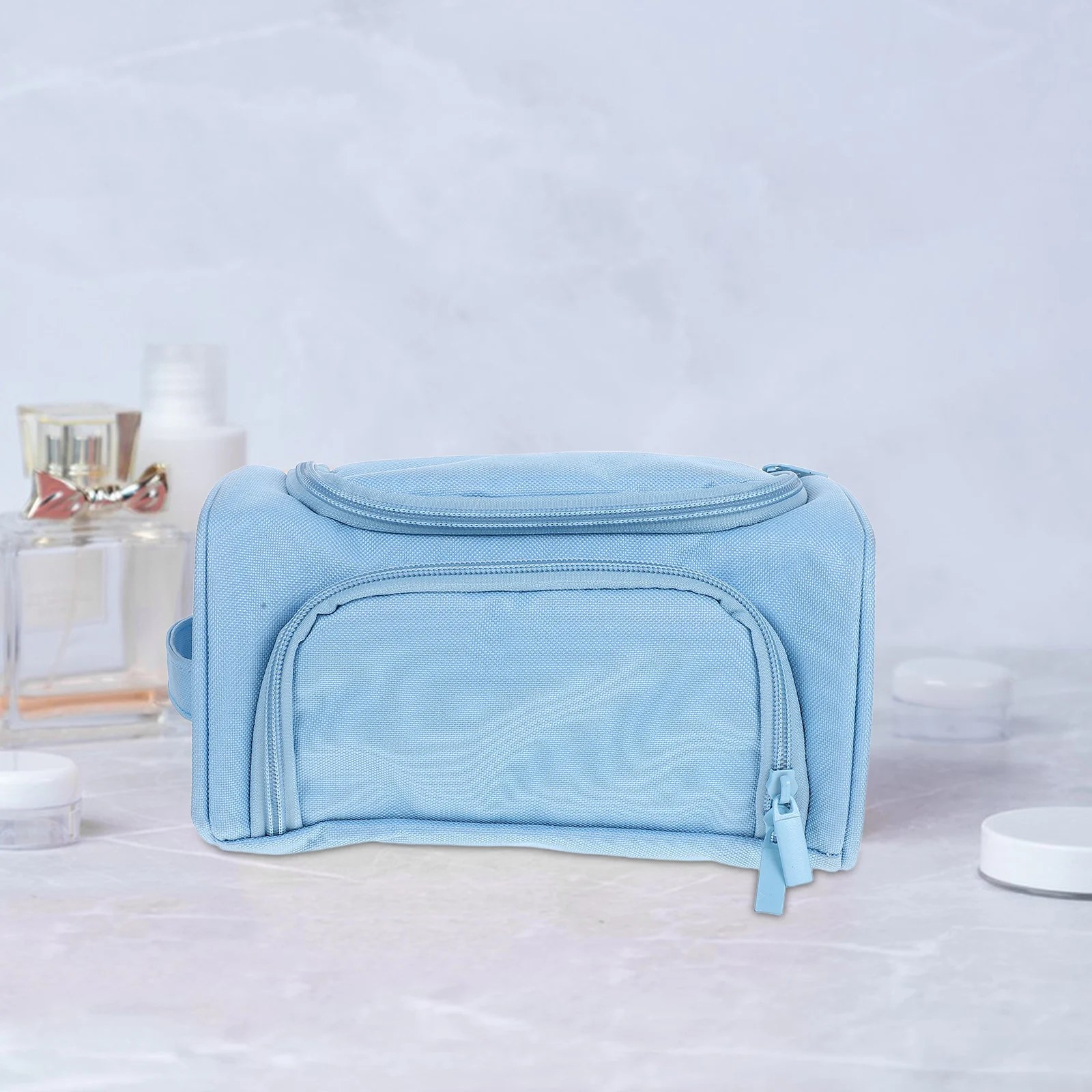 

Large Capacity Oxford Fabric Pencil Case Organizer Smooth Zipper for Students Office Travel Multi Functional Stationery Bag