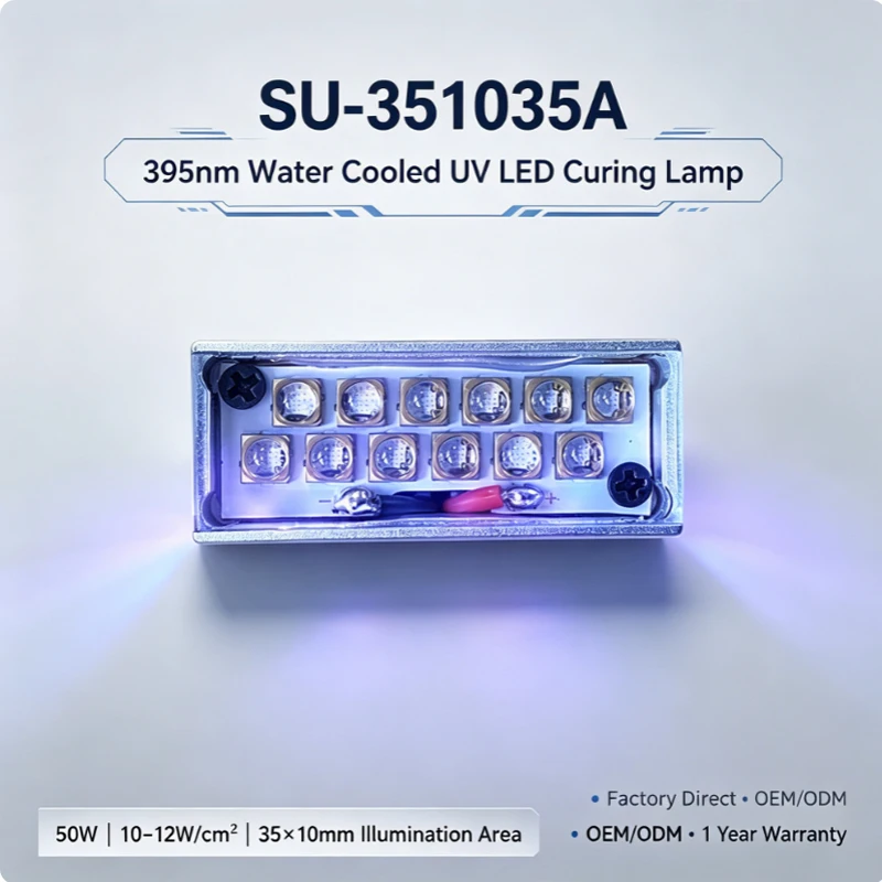SULODAK SU-351035A 3510 Small LED UV Curing Lamp 395nm Water Cooling for 4800/7880/9880 Retrofit & Converted Machines