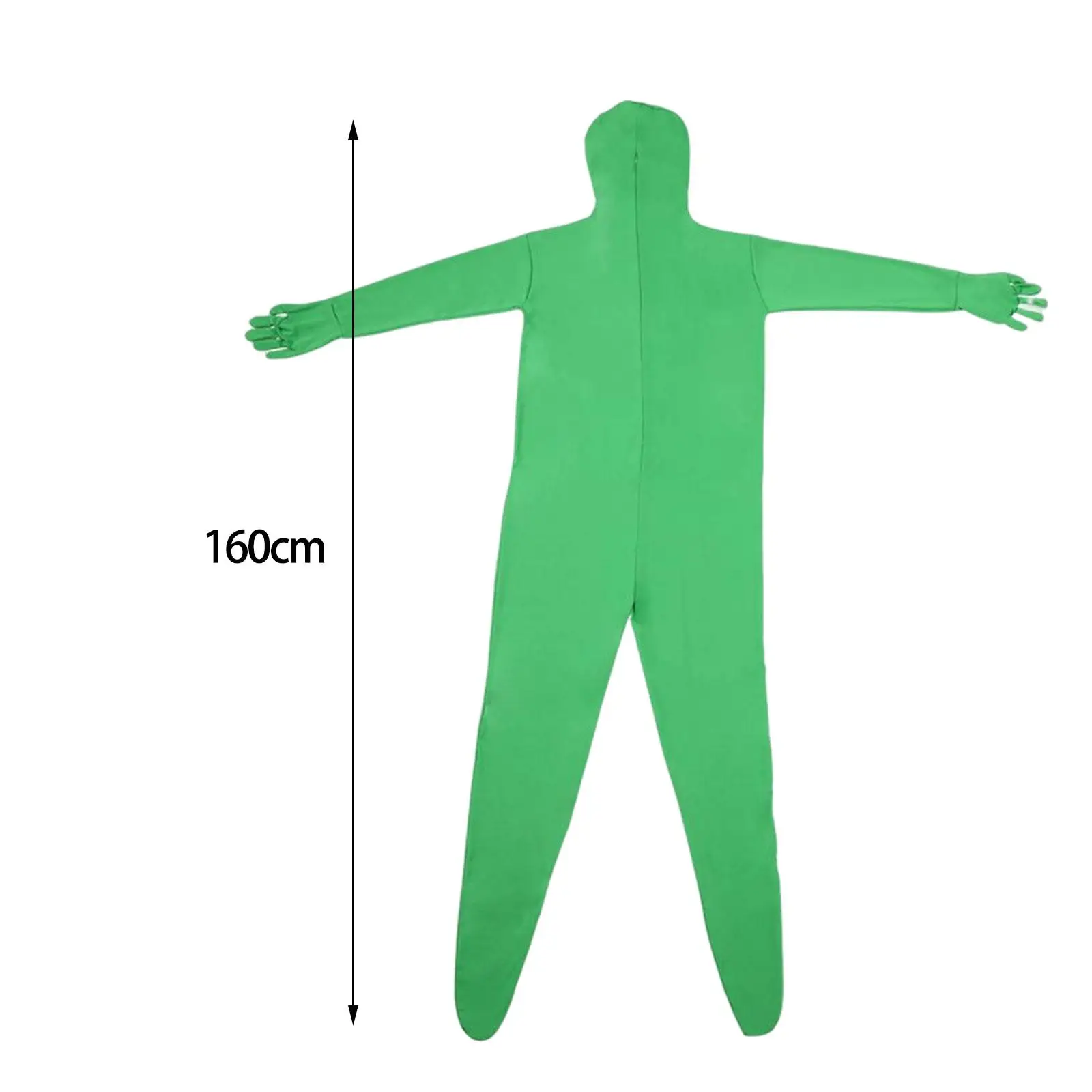 Green Screen Bodysuit Polyester Tight Suit for Video Invisible Effect Adult