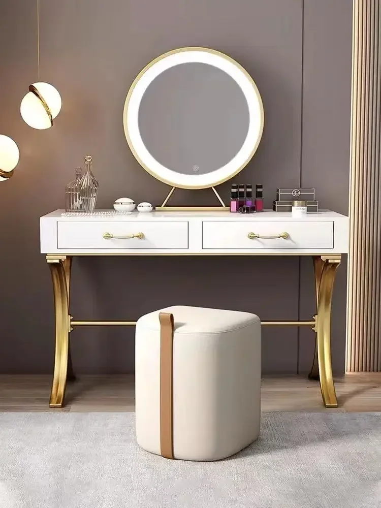 Light Luxury Makeup Stool Dressing Table Stool Home Bedroom Nordic Fashion Simplicity Modern Nail vanity chair step stool