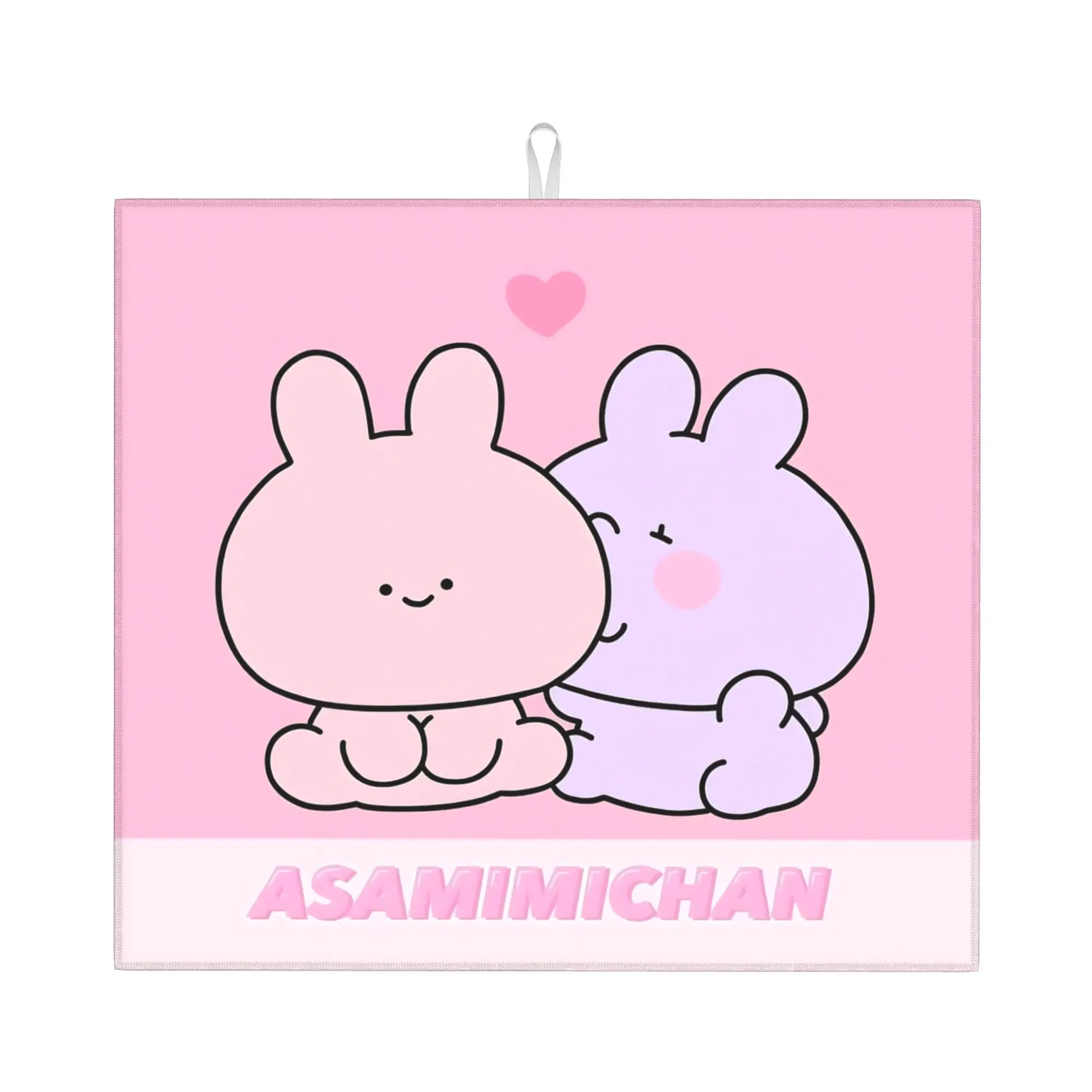 Drying Mat For Kitchen Asamimichaan Anime Cartoons Asamimi Water Absorbent Waterproof On Slip Kitchen Counter Protector Mat