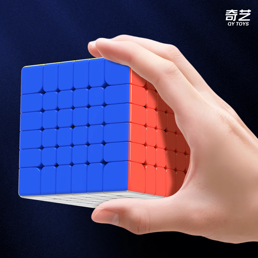 QiYi Warrior 6x6 Magnetic UV Coated Stickerless Speed Cube, Professional Puzzle Toy Gift for Cubers & Kids